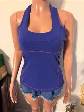 lululemon athletica Cobalt Blue Scoop Neck Racerback Tank